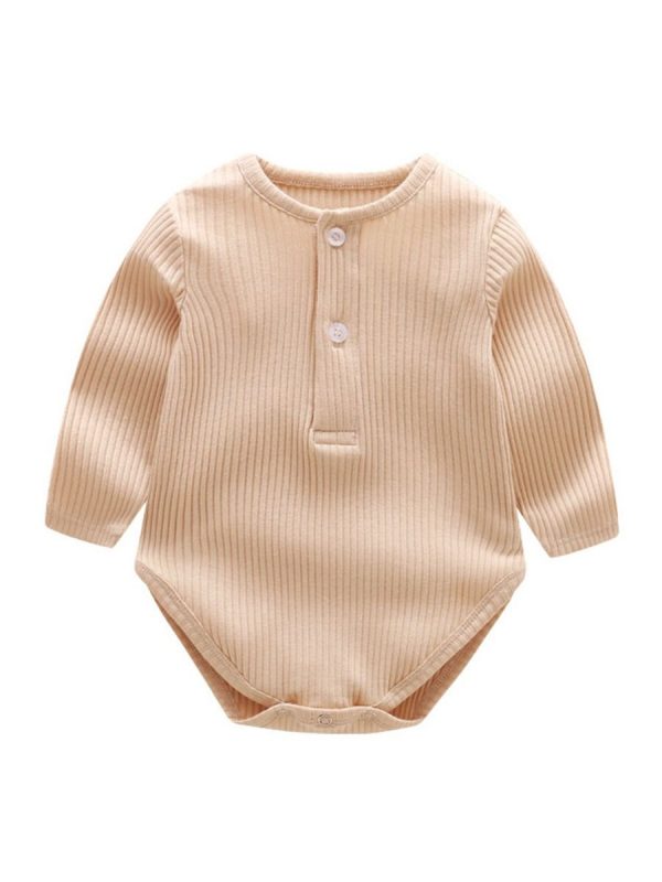 Cotton Long Sleeve Onesie - Image 3