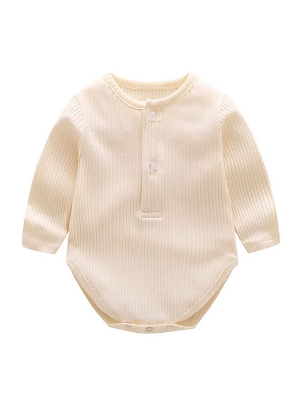 Cotton Long Sleeve Onesie - Image 4