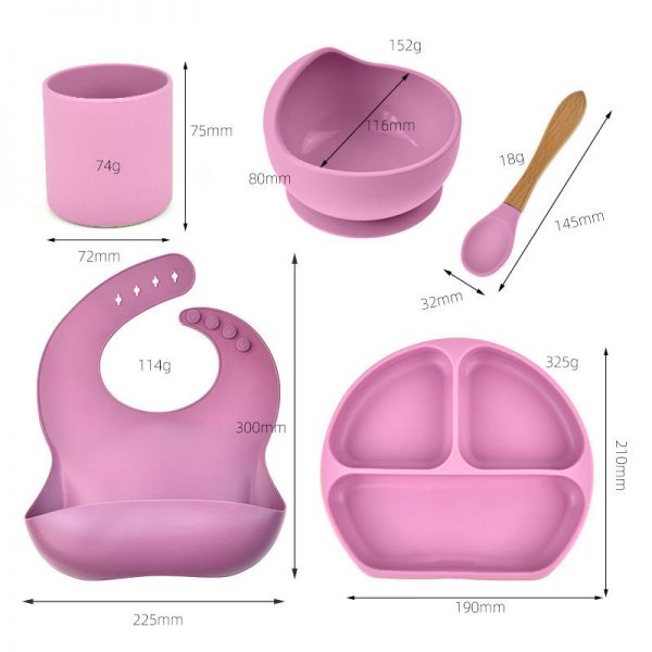 5 Piece Silicone Feeding Set - Image 2