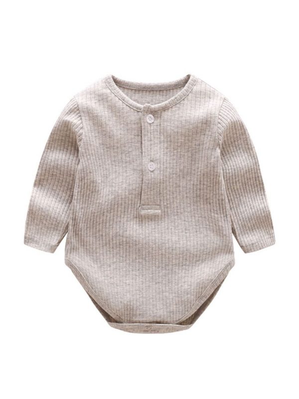 Cotton Long Sleeve Onesie - Image 2