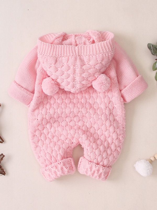 Ear Hooded Knitted Jumpsuit - Image 4