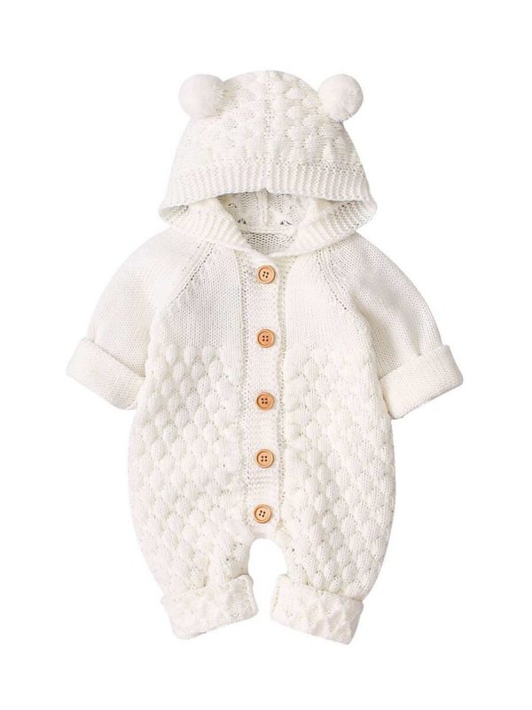 Ear Hooded Knitted Jumpsuit - Image 8