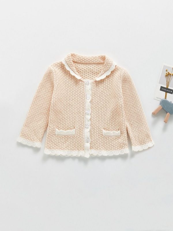 Lapel Collar Knit Cardigan