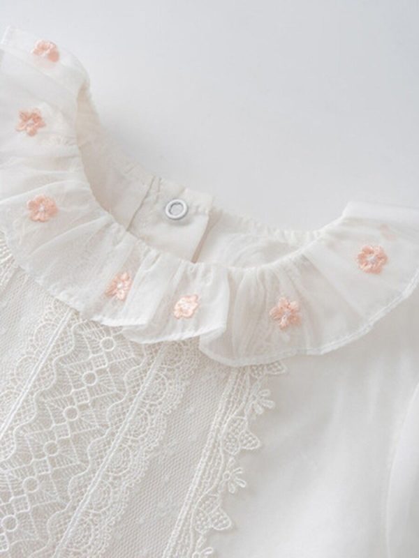 Pink & White Lace Trim Spanish Jumpsuit - Image 3