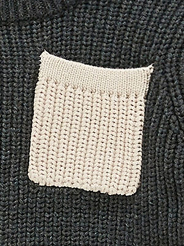 Colour Blocking Knitted Sweater - Image 3