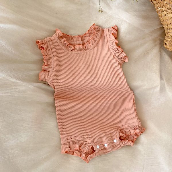 Ruffle Trim Bodysuit & Shorts - Image 2