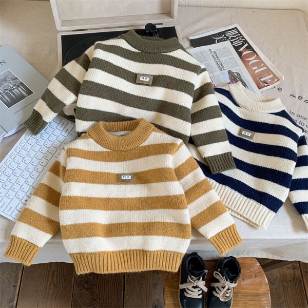 Striped Fleece Sweater