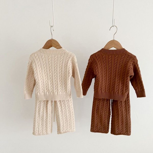 Knitted Twist Sweater Set