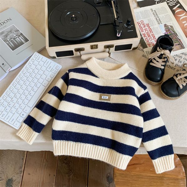 Striped Fleece Sweater - Image 3