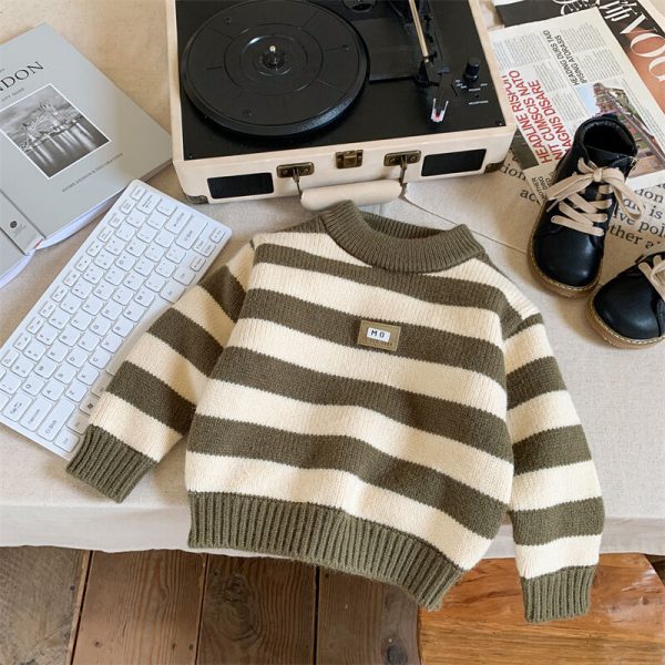 Striped Fleece Sweater - Image 2